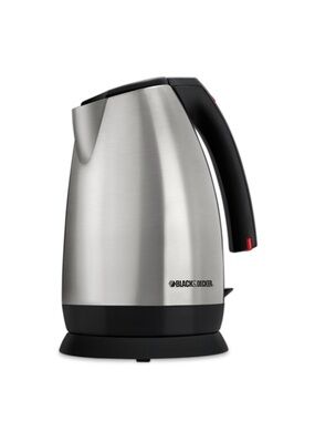 Black & Decker Stainless Steel Electric Kettle in Silver and Black